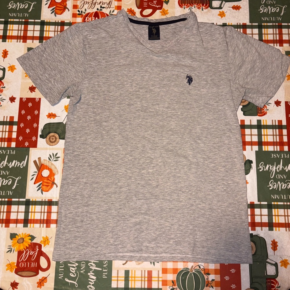 US Polo Assn. Gray T-Shirt with Logo